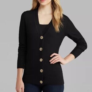 Tory Burch Simone Black Cardigan Size M